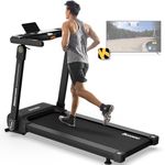 Foldable Treadmill for Home Use, Wide Shock Absorption Deck for Walking or Running, 300 lbs Weight Capacity, Preset Programs, Bluetooth Enabled | R7 R9 18% Auto Incline with LED Display