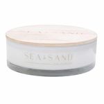 Sea & Sand 66oz White Glass Candle Scented Soy Wax Blend Made with Essential Oils (Tropical Citrus)