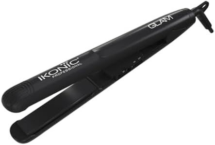 Ikonic Glam Hair Straightener For Women With Professional Cutting-Edge Floating Tourmaline Ceramic Plates Ideal For Straightening, Curls, Waves Auto Controlled Heat Setting Super Stylish Lightweight Travel Friendly Quick Heat Up & Easy To Use