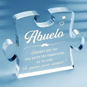 Giftasy Regalo Abuelo - Rompecabezas de Acrílico, Regalos para Abuelos, Regalos Abuelos Originales Cumpleaños, Navidad, Dia del Padre