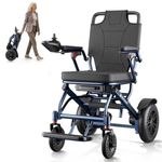 ByteTecpeak D14 Lightweight Foldable Electric Wheelchair Removable Lithium Battery, 20km Range, 500W Motor, Ultra-Portable Aluminium Powerchair for Travel & Airplane Approved