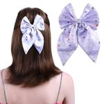 Radhu & Kabby Hair Bow Clip for Women | Suitable Every Hair Type | Anti-Hair Breakage | Stylish and Comfortable Hair Accessories | Best Gift | Same as Pic | 1 Pcs | Purple Colour