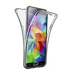 SDTEK Case Compatible with Samsung Galaxy S5 / S5 Neo, Full Body Protection 360 Gel Phone Cover Clear Transparent Soft Silicone