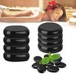 16Pcs Hot Stones Massage Set, Hot Stone Natural Lava Basalt Stones for Body Massage, Hot Basalt Rock Stone for Professional, Hot Stones Massager Great for Spas, Massage Therapy