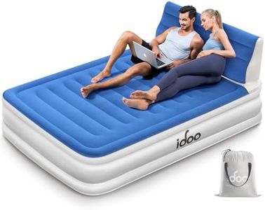 iDOO Letto ad Aria con Testiera, Materasso Gonfiabile Matrimoniale per Ospiti con Pompa Elettrica Integrata, Comfort