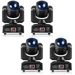 U`King LED Moving Head Light, 25W Moving Head Uplights with 7 GOBO 7 Color and Open White Stage Lighting by DMX and Sound Activated Spotlight for Parties Wedding Church Live Show KTV Club (Set of 4)