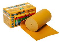 CanDo Resistance band / training band / gymnastics band - dispenser box, 5.5 m - gold (ultra strong) - alternative to dumbbells