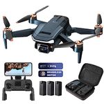 Super Enduring Brushless Motor Drone with 84 Mins Long Flight Time, Drone with Camera for Beginners, CHUBORY A77 WiFi FPV Quadcopter with 4K HD Camera, Follow Me, Auto Hover, 3 Batteries, Carrying Case