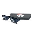 ZQBIEE Thug Life Sunglasses Pixel Gangster Life Funny Novelty Shades (BLACK)