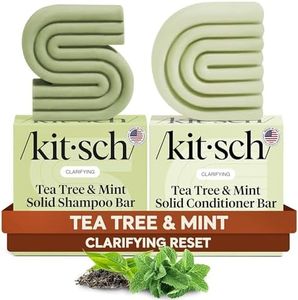 Kitsch Tea Tree Shampoo and Conditioner Set – Made in USA, 2 pcs | Clarifying Shampoo & Conditioner for Women & Men – Scalp & Oil Control Hair Care – Free of Paraben, Sulfate & Silicone