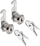 Cabinet Lock, Keyed Same 5/8" (16mm) Cylinder Lock, Zinc Alloy Cam Lock with Key for Cabinets, Drawers, File Cabinets, Letter Boxes, etc. (2 Pack)