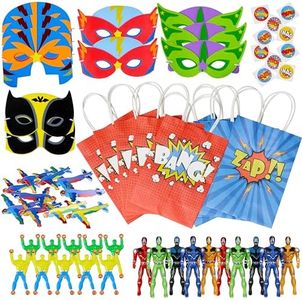 THE TWIDDLERS 10 Sacs-Cadeaux de Super-Héros / Pochettes Surprises Remplis de Jouets pour Garçons & Filles - Anniversaires, Cadeaux pour Invités