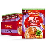 Schwartz Classic Roast Turkey Gravy Mix 25 G | Serves 4 - 6 | Pack of 12 | Rich & Smooth Gravy | With Delectable Herbs and Spices | Quick and Easy