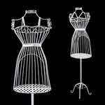 Female White Metal Steel Wire Mannequin Dress Form for Sewing Display European Style