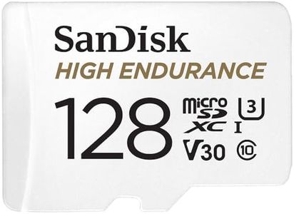 SanDisk 128GB High Endurance Video MicroSDXC Card with Adapter for Dash Cam and Home Monitoring Surveillance Systems - C10, U3, V30, 4K UHD, Micro SD Card - SDSQQNR-128G-GN6IA