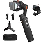 hohem iSteady Pro 4 Action Cam Gimbal Stabilizer Compatible for Gopro Hero 13 12 11 10 9 8 7 6 5 4 3 &Osmo Action 3 Insta360 ONE R, Sports Cam, Quick Release Clip, IPX4 Splash Proof, Wireless Control