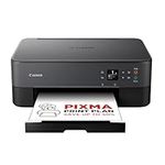 PIXMA TS5350i 3-In-1 Wireless Home Office Printer, Copier, & Scanner - PIXMA Print Plan Compatible - Borderless Photo Printing - Wireless & Smartphone Print/Scan via Cloud Storage (Black)