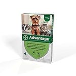 Advantage Spot On Flea Treatment 40 Small Cats Dogs and Rabbits, 4 pipettes