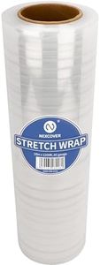 NEXCOVER 18 Inch Stretch Wrap - 1200 Feet | 60 Gauge, 1 Roll Clear Plastic Self-adhering Stretch Wrap Film for Pallet Wrap, Thick and Sturdy Packing Moving Supplies Heavy Duty Shrink Film.