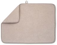 Bellemain XL Dish Mat 24" x 17" ( LARGEST MAT ) Microfiber Dish Drying Mat , Super absorbent ( Ivory )