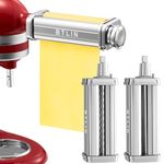 BTLIN Pasta Maker Attachments for All KitchenAid Stand Mixer, Including Pasta Sheet Roller, Spaghetti Cutter, Fettuccine Cutter, 3 Piece