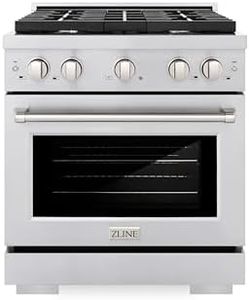 ZLINE 30 in. 4.2 cu. ft. Paramount Gas Range with 4 Burner Cooktop and Convection Gas Oven in Stainless Steel (SGR30)