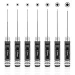 7pcs Hex Screw Driver, RC Screwdriver Tools Kit Set (0.9mm 1.27mm 1.3mm 1.5mm 2.0mm 2.5mm 3.0mm) for RC Car Boat Quadcopter Helicopter Multirotors Models