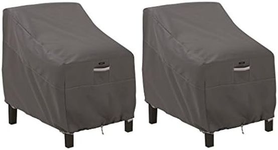 Classic Accessories Ravenna Water-Resistant 38 Inch Deep Seated Patio Lounge Chair Cover, 2-Pack, Patio Furniture Covers