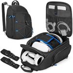 PGmoon Carrying Case Compatible with Oculus Meta Quest 2/Quest 3/Quest Pro/VR Elite Strap, Travel Storage Bag Backpack with Separate Room for Touch Controllers and Multi-Pockets (Patent Design)