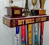 Medal SPACE Metal Shelf A1 -My Wall Of Fame For Medals And Trophy Shelve, White