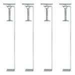 SENENQU 4PCS Brick Profile Clamps, 300mm Stainless Steel Brick Laying Clamps, Heavy Duty Profile Bricklaying Clamps with 80mm Adjustable Threaded Rod - Silver