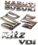 Spedy Car Emblem for CAR Monogram Logo/Emblem/Badge for Maruti Ritz VDI Set of 5PCS Logosn518