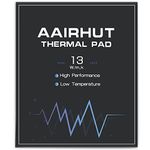 Aairhut Thermal Pad 13W/mK [0.5~3mm], 120x120x2mm Silicone Cooling Pad GPU Non Conductive Heat Resistance Extreme Odyssey Cover with Dual Self-Adhesive Films for PC Laptop Heatsink/RAM/PS4/LED