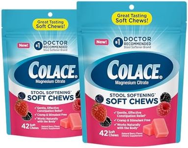 Colace Stool Softener Soft Chews, Gentle Constipation Relief, No.1 Doctor Recommended Stool Softener Brand, 42 Mixed Berry Chews (Pack of 2)