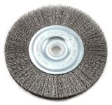 Forney 72743 Wire Wheel Brush, Fine Crimped with 1/2-Inch and 5/8-Inch Arbor, 5-Inch by .008-Inch