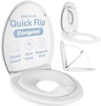 Quick Flip Elongated Toilet Seat wi