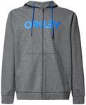 Oakley Men's Teddy Full Zip Hoddie, New Athletic Grey/Ozone, X-Large