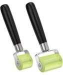2PCS Damping Roller, Sound Deadening Application Wheel, Seam Roller, Handle Car Audio, Set with Handle for Car Audio, Universal Fit for Various Automotive Surfaces, Black