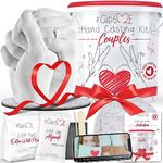 GipsME 3D Hand Casting Kit Couple, Hand Moulding Kit, Holding Hands Casting Kit, Wedding Gifts for Couple, Couples Gifts, Gifts for him, Gifts for her