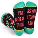 Lavley Funny 420 Marijuana Weed Socks For Men & Women - Stoner Gifts For Pot Smokers, 420 Marijuana Leaf, One Size