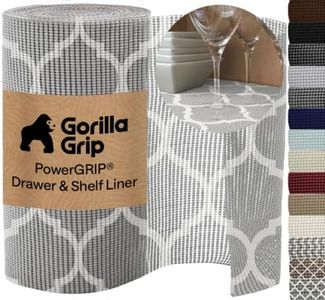 GORILLA GRIP powerGRIP Drawer Shelf and Cabinet Liner, 20"x30', Gray