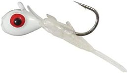 Northland Fishing Tackle Impulse Rigged Tungsten Mayfly Jig for Ice Fishing Panfish, Glo White, 1/16 Oz #10 Hook, 5/Card