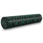 ProsourceFit High Density Foam Rollers 36 - inches Long, Firm Full Body Athletic Massage Tool for Back Stretching, Yoga, Pilates, Post Workout Muscle Recuperation, Black/Green