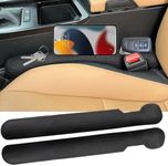 YLXGT Car Seat Gap Filler Universal for Car SUV Truck Fit Organizer Fill The Gap Between Seat and Console Stop Things from Dropping Black 2Pcs