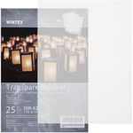 WINTEX Tracing Paper A2 100gsm (25 Sheets) - Vellum for Printer Drawing Art Sketch Pattern Transfer - Ideal for Arts Crafts Architectural Drawings - Translucent White