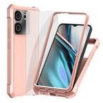 Ailiber for BLU View 5 Case with Screen Protector, Tracfone BLU View 5 Dual Layer Phone Case, Shockproof Corners TPU Bumper, Slim Silicone, Rugged Protective Cell Cover Case-Rose Gold