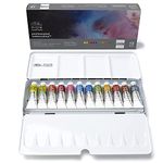 Winsor & Newton Professional Watercolor Paint Set, Lightweight Sketchers' Box, 12 x 5ml Tubes