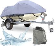 Jet Ski Personal Watercraft Cover fits Sea-Doo, Yamaha, Kawasaki, Polaris, Wet Jet, Honda, ARTCO fits up to 128" (Charcoal Grey)