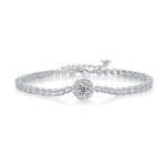 Aoligrace 5MM Moissanite Diamond Tennis Bracelets for Women Cubic Zirconia Bracelet S925 Sterling Silver Jewelry Christmas Valentine's/Mother's Day Anniversary Birthday Gift for Women Girls Wife Girlfriend Her (Silver B, 6.2 Inches), 6.2 Inches, Sterling Silver Silver Cubic Zirconia Rhinestone, moissanite