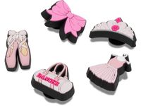 Crocs Unisex's Shoe Charm 5-Pack | Personalize with Jibbitz, Ballet Class, One Size